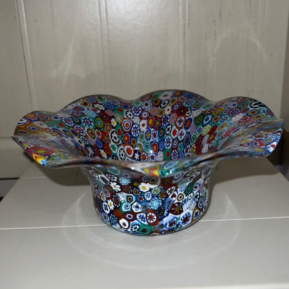 Forzieri Italian Glass Art Deco Bowl